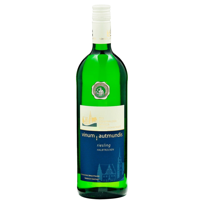 Vinum Autmundis Weißwein Riesling QbA halbtrocken 1l